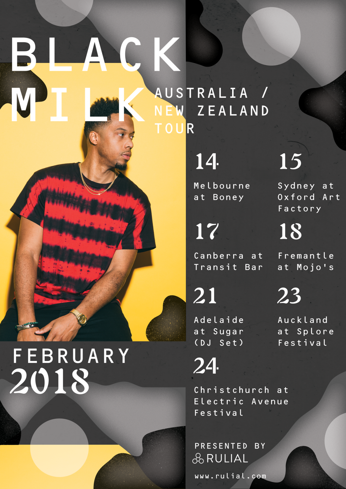 BLACK MILK AUSTRALIA & NEW ZEALAND TOUR